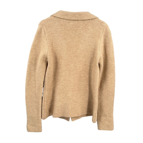 Cocogio Made in Italy Wool Blend Coatigan Cardigan Jacket Beige Womens S - Picture 2 of 6